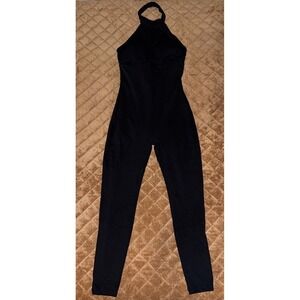 Popilush Sculpting Halter Jumpsuit Womens Large Black Body Shaper Snatched